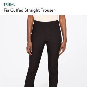 Tribal pull on trousers-cuffed cropped-black-size 12 NWT